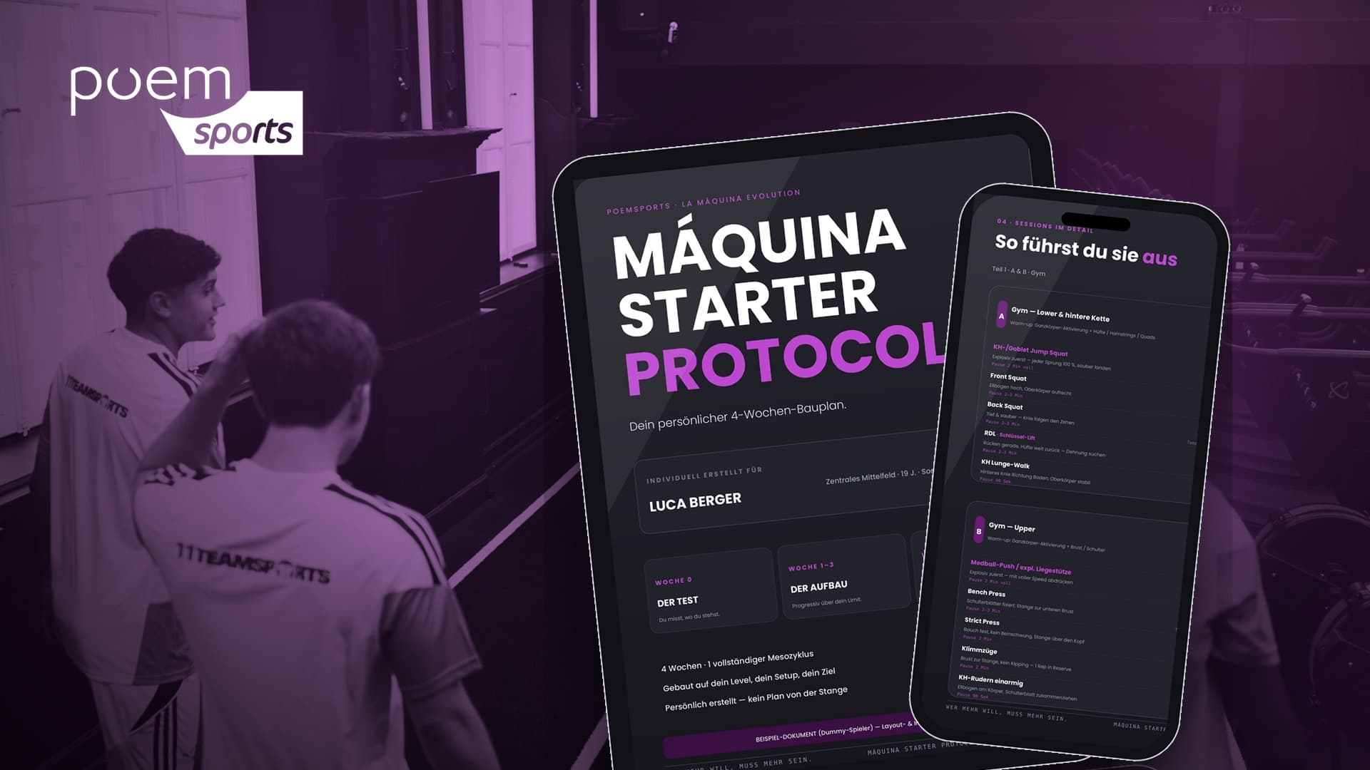 Máquina Starter Protocol — dein persönlicher 4-Wochen-Bauplan als Premium-PDF